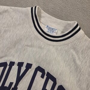 Champion Sweatshirt Mens Medium Gray Holy Cross Reverse Weave Collegiate Skater